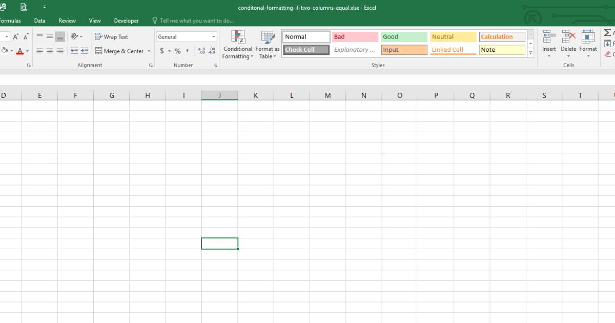 Hướng dẫn sử dụng định dạng có điều kiện cho 2 cell có dữ liệu giống nhau trong Excel